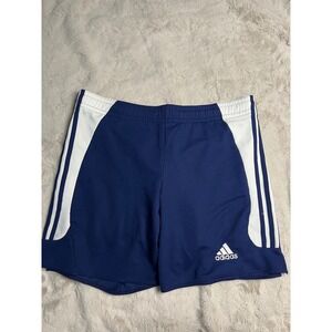 Adidas Soccer Shorts Mens M Navy Blue Good Clima365 Mesh Athletic Striped
